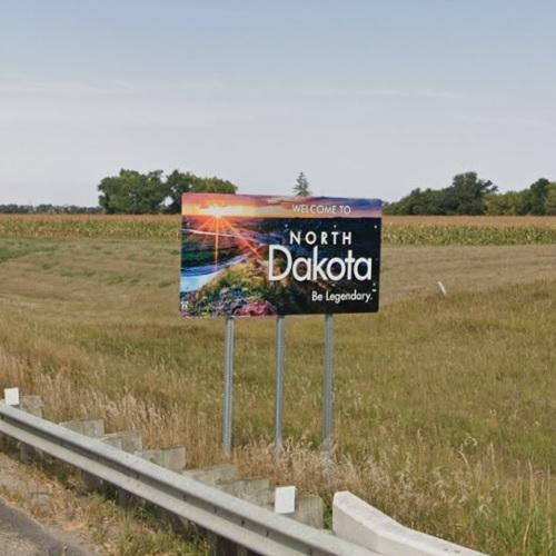 Welcome to North Dakota sign in Hillsboro, ND (#4) - Virtual Globetrotting
