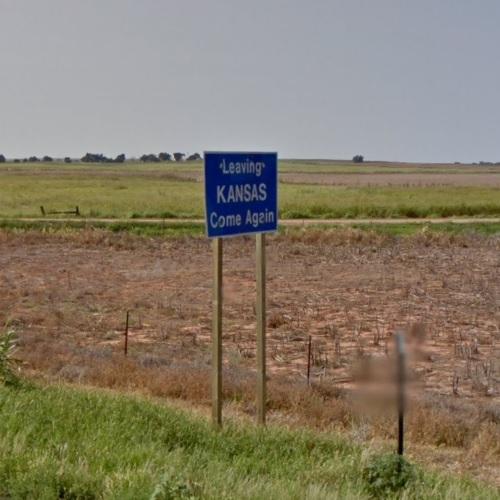 Leaving Kansas, Come Again in Ashland, KS (Google Maps)