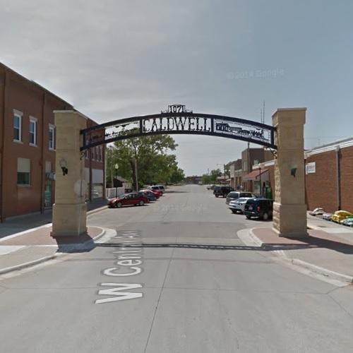 Caldwell sign in Caldwell, KS (Google Maps)