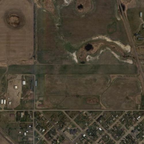 Bowbells Municipal Airport in Bowbells, ND (Google Maps)