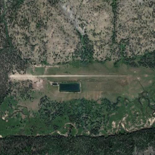 Sulphur Creek Ranch Airport in Yellowjacket, ID (Google Maps)