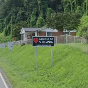 Welcome to Virginia sign in Big Rock, VA - Virtual Globetrotting