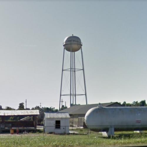 Campbell water tower in Campbell - Campbell Water Tower 1