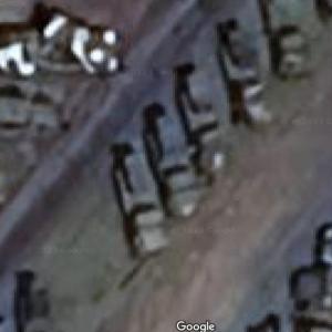 Russian BM-21 MLRS trucks (Google Maps)