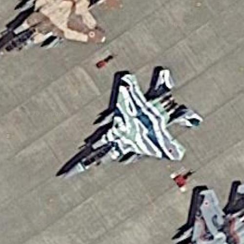 JASDF aggressor aircraft in Komatsu, Japan (Google Maps)
