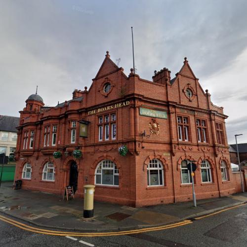 The Boars Head pub interior of special historic interest in Leigh, United Kingdom (Google Maps)