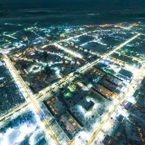 Arsenyev at night in Arsen’yev, Russian Federation - Virtual Globetrotting