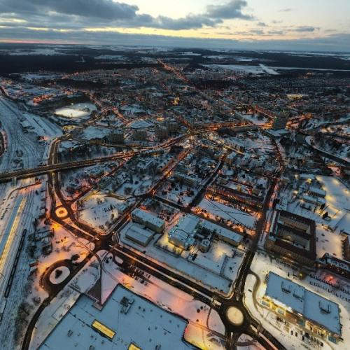 Aerial view of Pila in Piła, Poland - Virtual Globetrotting