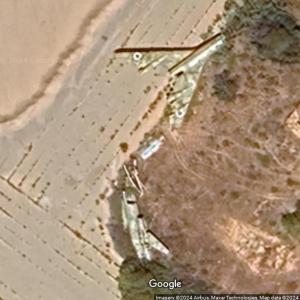 Disassembled Libyan TU-22 (Google Maps)