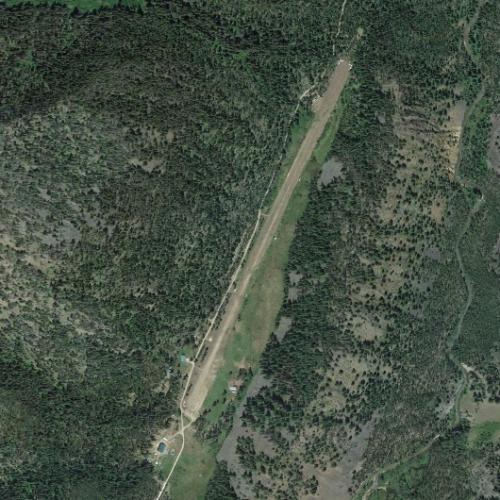 Big Creek Airport in Yellow Pine, ID (Google Maps)