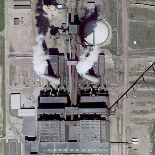 Coal Creek Station in Underwood, ND (Google Maps)