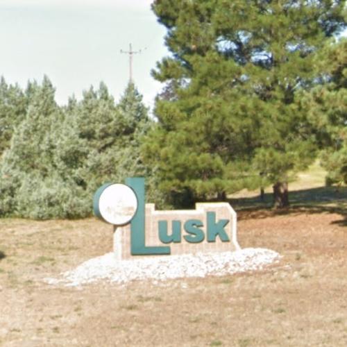 Lusk sign in Lusk, WY (Google Maps)