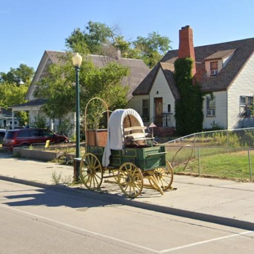 Horsedrawn vehicle in Lusk, WY (Google Maps)