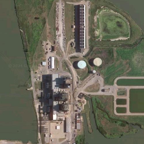 Horseshoe Lake Power Plant in Harrah, OK (Google Maps)