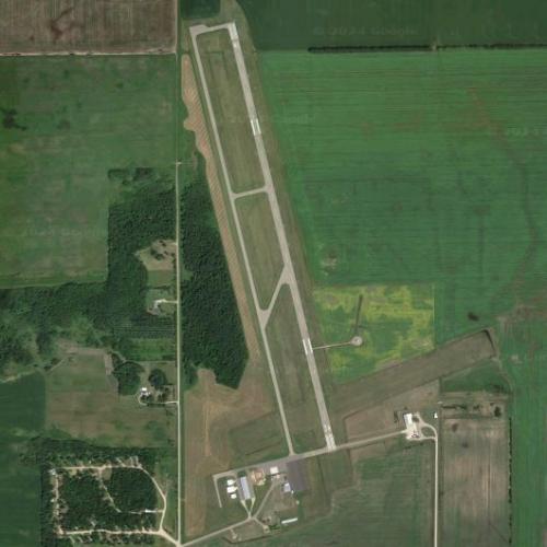 Roseau Municipal Airport in Roseau, MN (Google Maps)