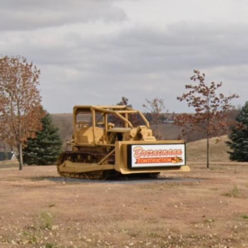Bulldozer static display in Clarkson, NE (Google Maps) (2)