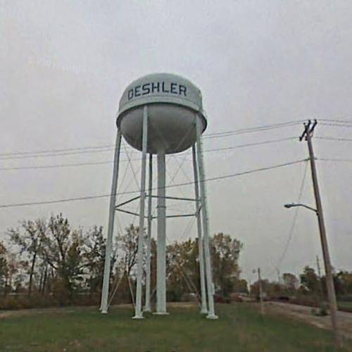 Deshler Water Tower in Deshler, OH Virtual Globetrotting