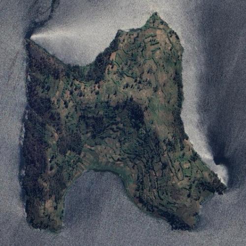 Bushongo Island in Ruhengeri, Rwanda (Google Maps)