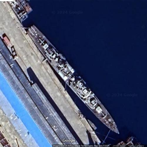 North Korean Najinclass frigate in Rajin, Democratic People's Republic