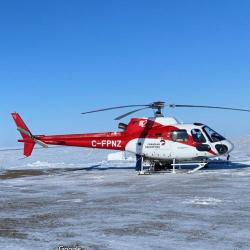 Airbus H125 in Paulatuk, Canada (Google Maps)