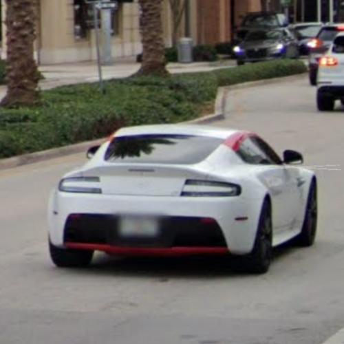 Aston Martin V8 Vantage GT in Coral Gables, FL (Google Maps)
