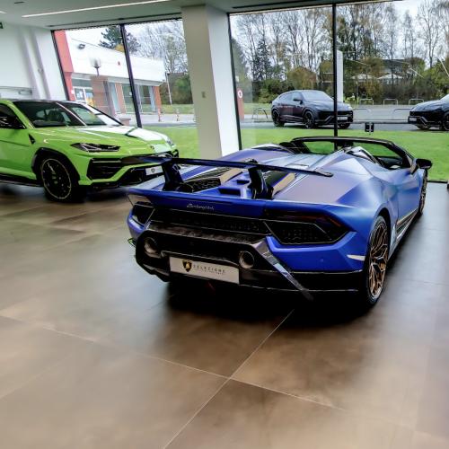 Huracan Performante Spyder + Urus in Manchester