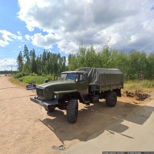 Russian Ural 43206 in Lomonosov, Russian Federation (Google Maps)
