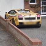 Gold Lamborghini Gallardo in UK