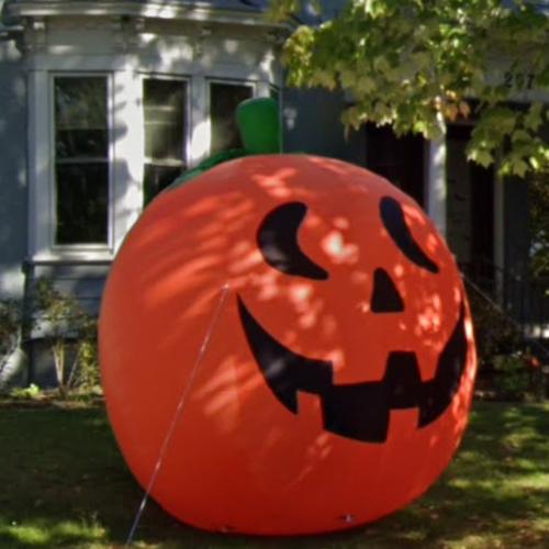 Inflatable pumpkin in Marietta, OH (Google Maps)