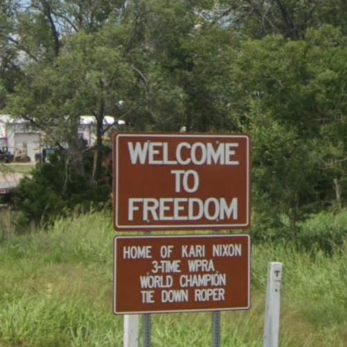 Welcome to Freedom in Freedom, OK (Google Maps)