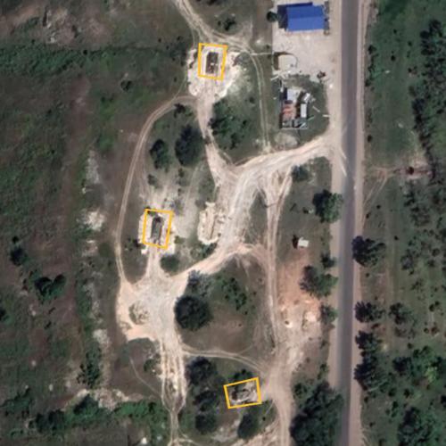 Russian air defense site in Izyum, Ukraine (Google Maps)