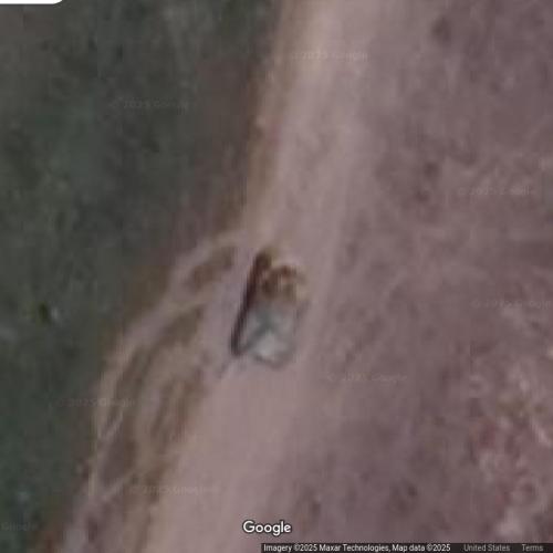 Russian BMP driving in Popasnaya, Ukraine (Google Maps)