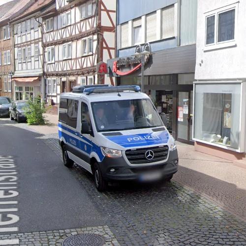 Mercedes-Benz Sprinter police van in Sontra, Germany (Google Maps)