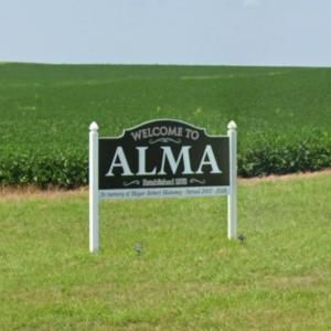 Welcome to Alma sign (StreetView)