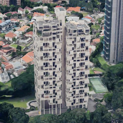 'The Colonnade' by Paul Rudolph in Singapore, Singapore (Google Maps)
