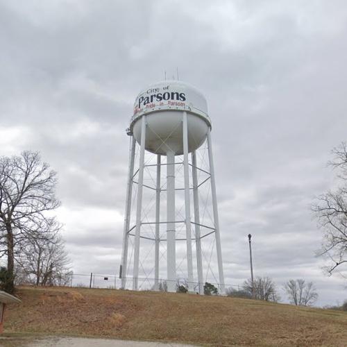 Parsons water tower in Parsons, TN - Virtual Globetrotting