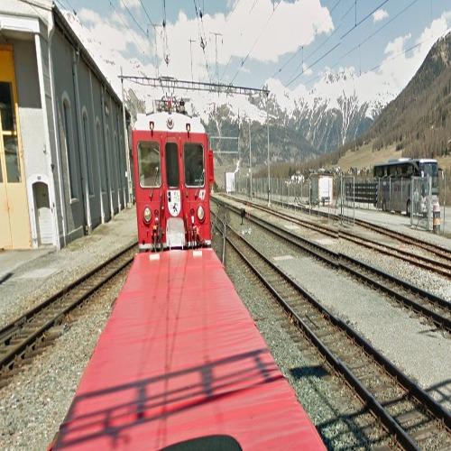 Google Train View in Pontresina, Switzerland (Google Maps)