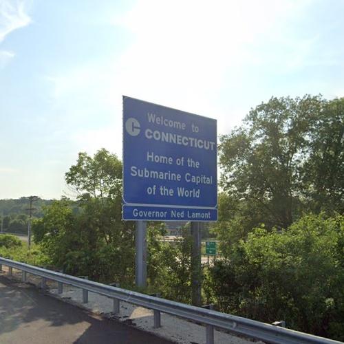 Welcome to Connecticut sign in North Stonington, CT (Google Maps) (#6)