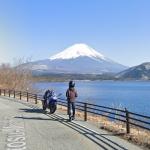 Mt. Fuji and the biker