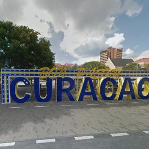 Curaçao Sign in Willemstad, Netherlands Antilles - Virtual Globetrotting
