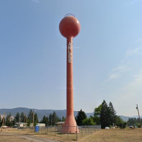 Arlee water tower in Arlee, MT (Google Maps)