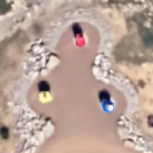 'nuns + monks' by Ugo Rondinone (Google Maps)