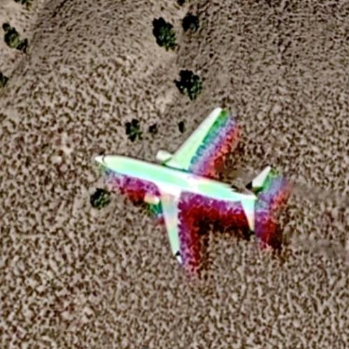 Airplane in flight in Lucin, UT - Virtual Globetrotting