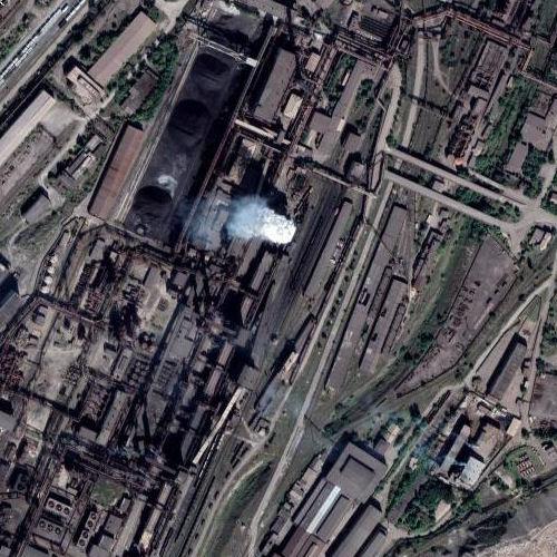 Ukraine Attacks Alchevsk Metallurgical Plant - Thermal Drone Video in ...
