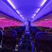 Inside of Virgin America Airbus A320