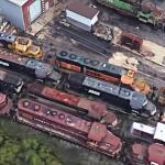 Diesel locomotive graveyard at McDonald, Ohio