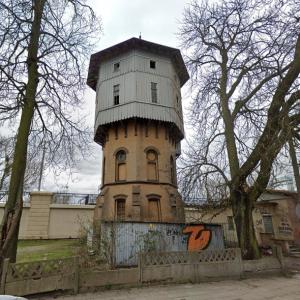 Gorzów Wielkopolski railway water tower (StreetView)