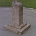 1860 Oxford evolution debate stone pillar