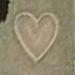 Heart in garden