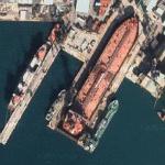 Huge tanker in drydock (Google Maps)